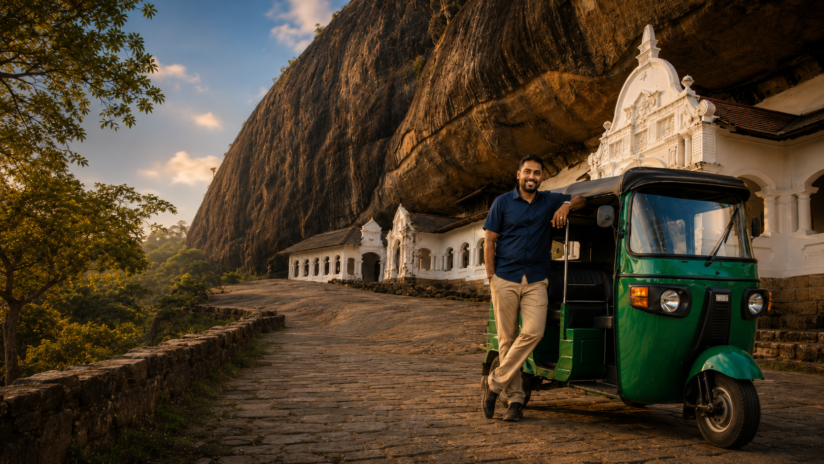 Dambulla Cave Temple interior with ancient Buddha statues